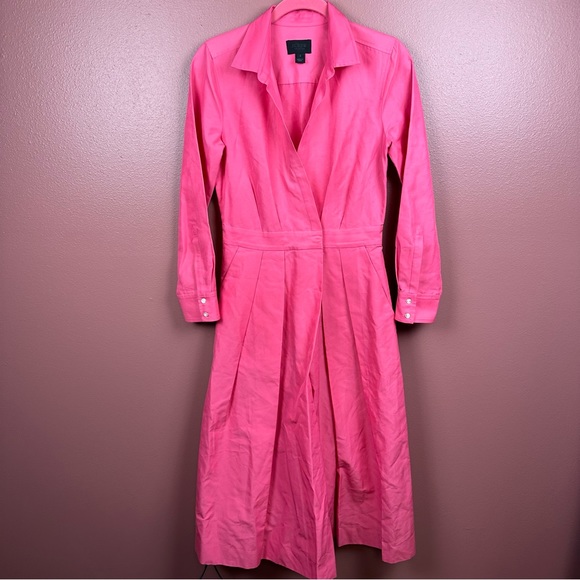 J. Crew Collection Wide leg jumpsuit in bright dahlia size 2 culottes - Picture 4 of 15